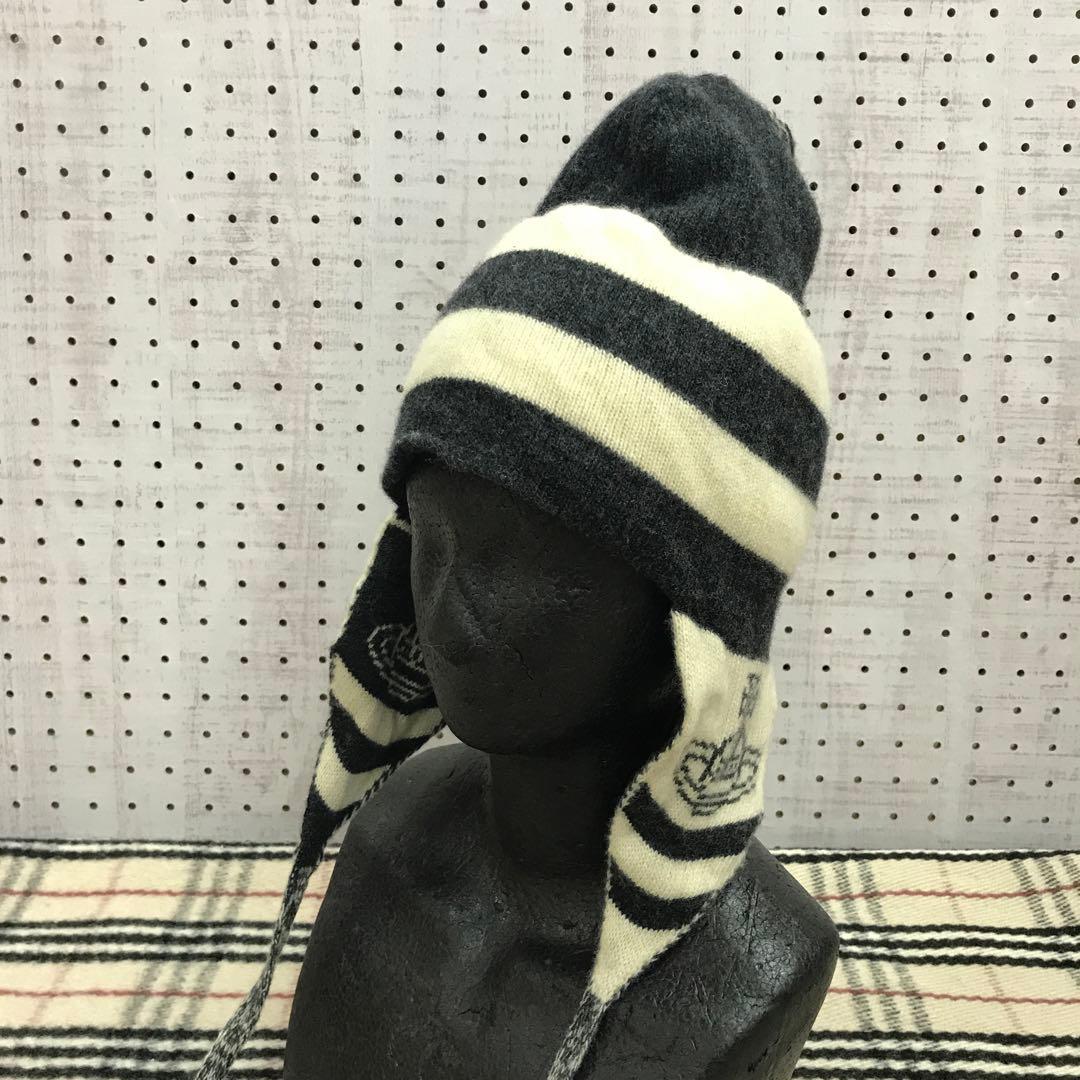 当時物 ムーンバット Vivienne Westwood 耳当て付 ニット帽