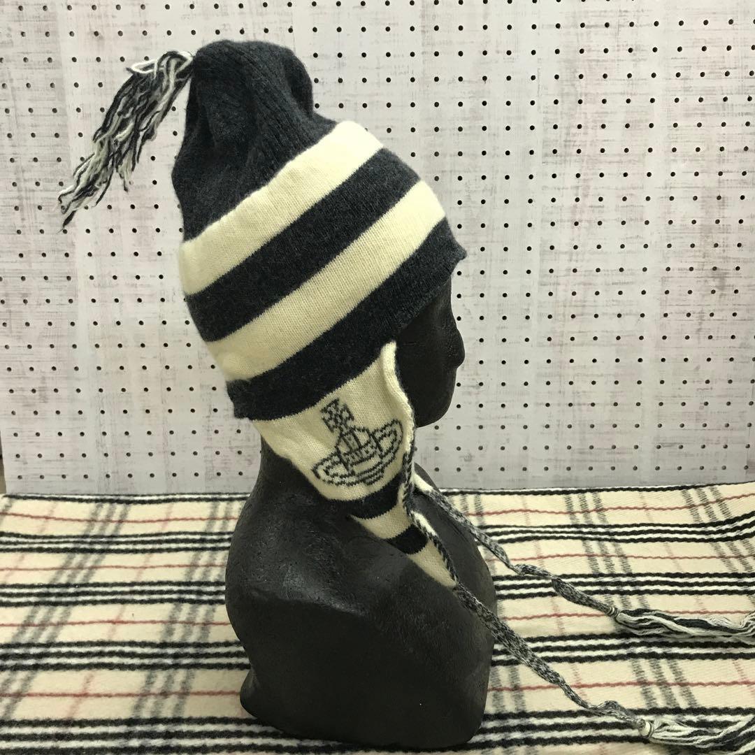 当時物 ムーンバット Vivienne Westwood 耳当て付 ニット帽