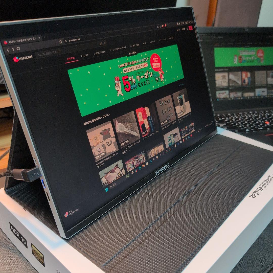 中古 JAPANNEXT 16インチ WQXGA モバイルディスプレイ