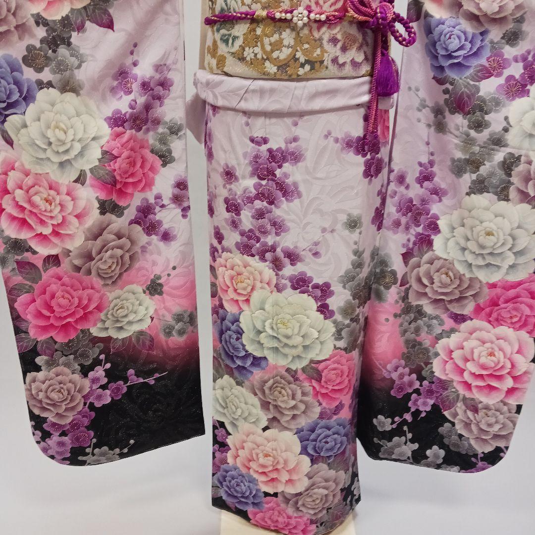 新品　 薄紫ラメ 　振袖フルセット