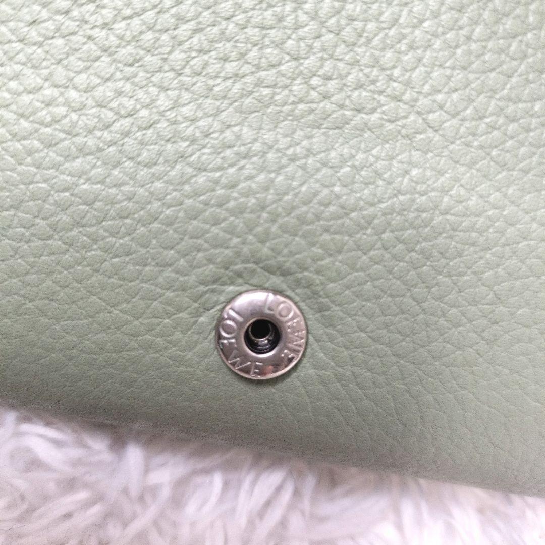 美品✨ロエべ　三つ折り財布　バーティカルウォレット　スモール　ローズマリー　タン