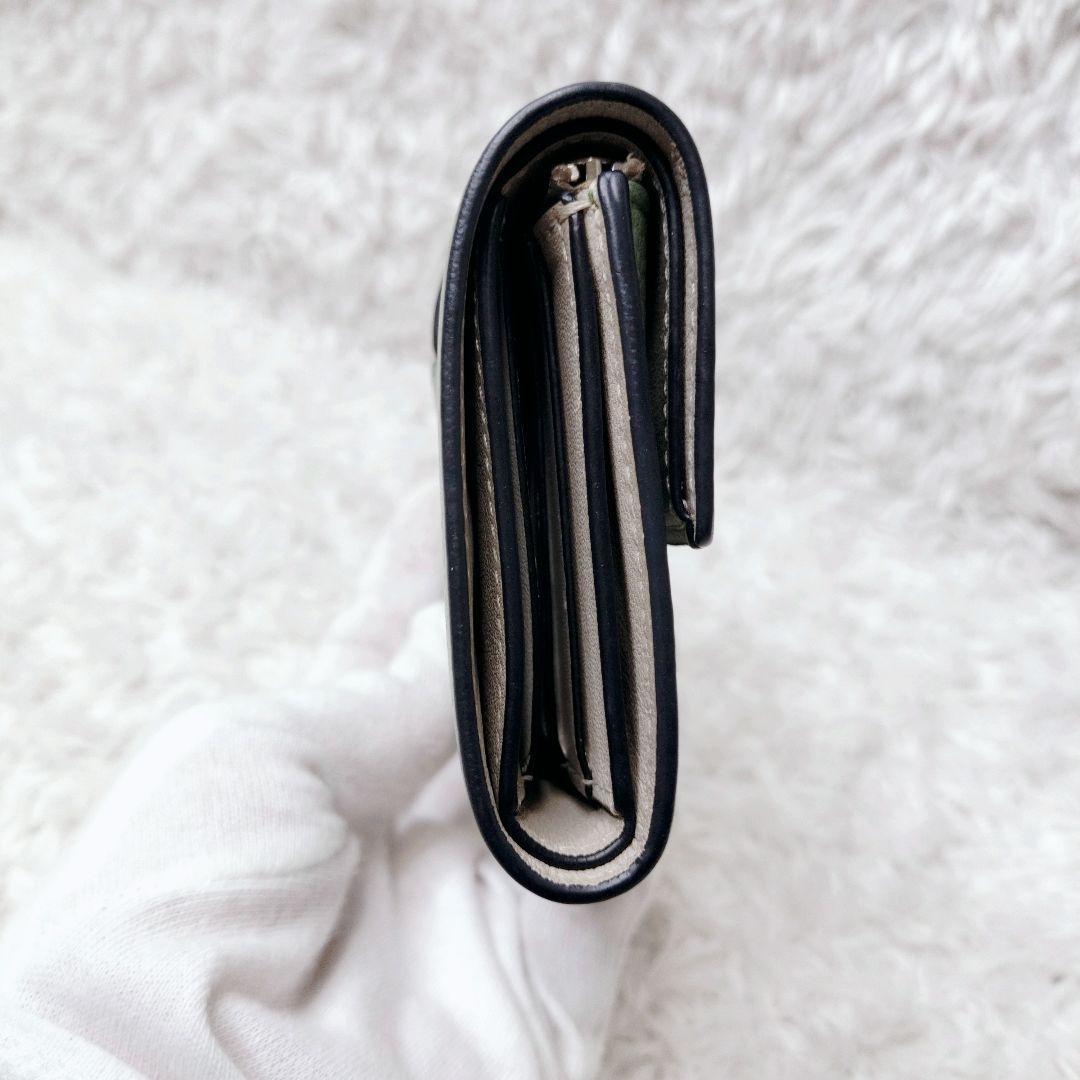 美品✨ロエべ　三つ折り財布　バーティカルウォレット　スモール　ローズマリー　タン