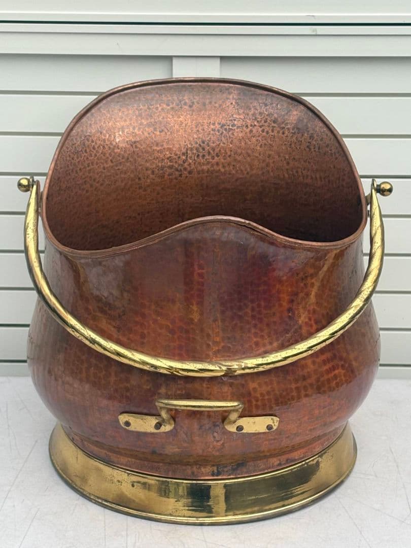 イタリア銅製バケツ☆花入れ☆物入