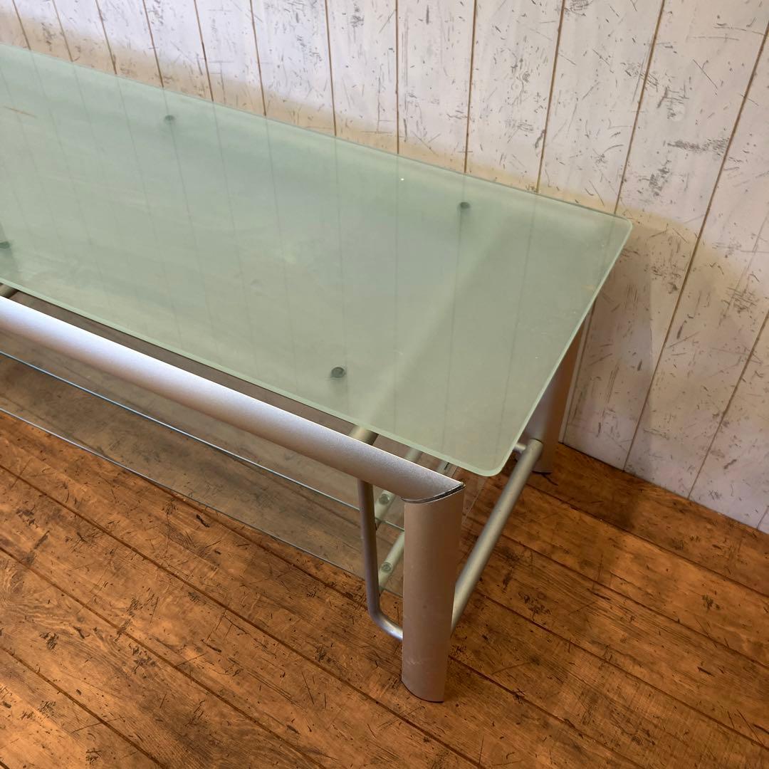 ハヤミ工業 ガラス天板 2段収納棚 テレビボード テレビ台 ディスプレイ台