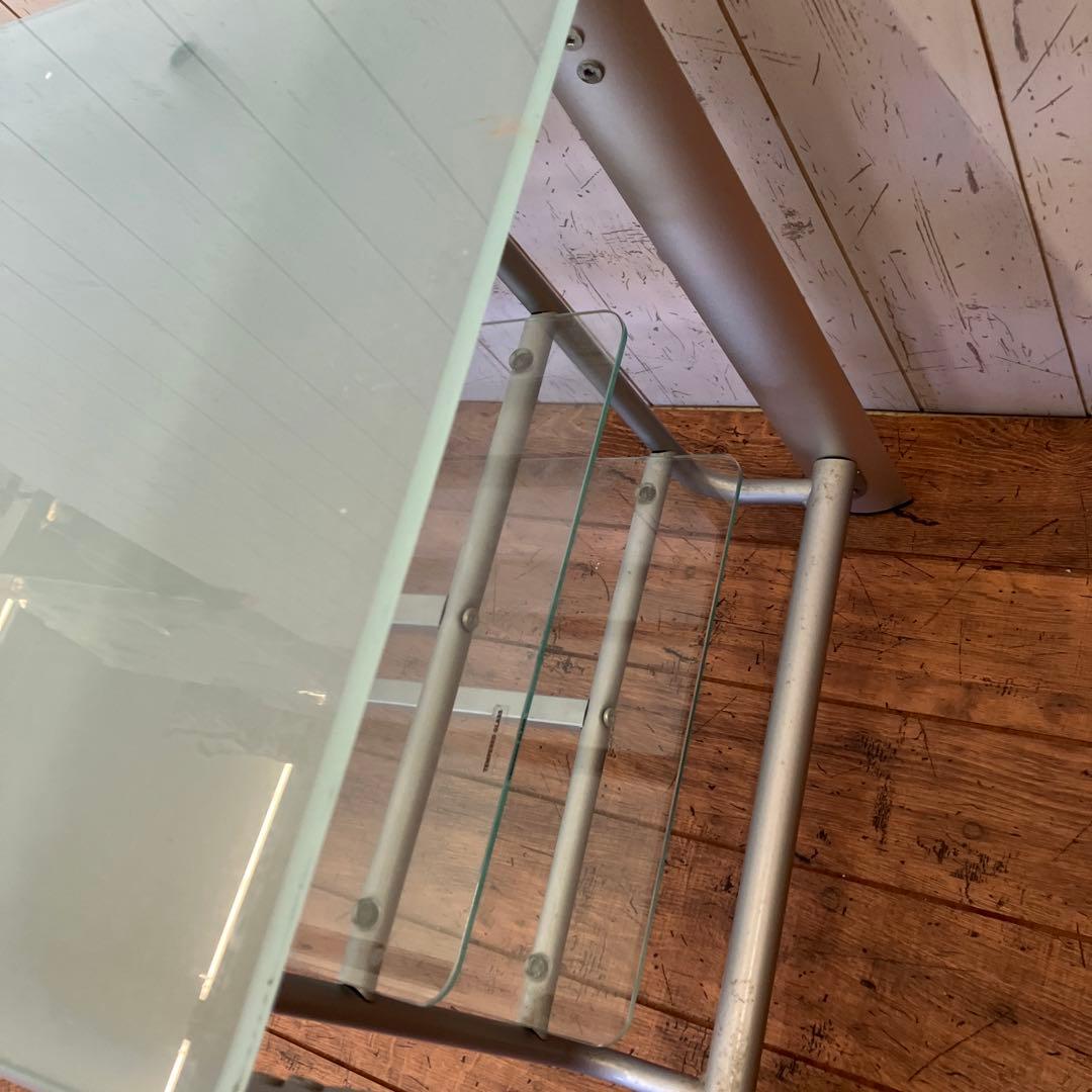 ハヤミ工業 ガラス天板 2段収納棚 テレビボード テレビ台 ディスプレイ台