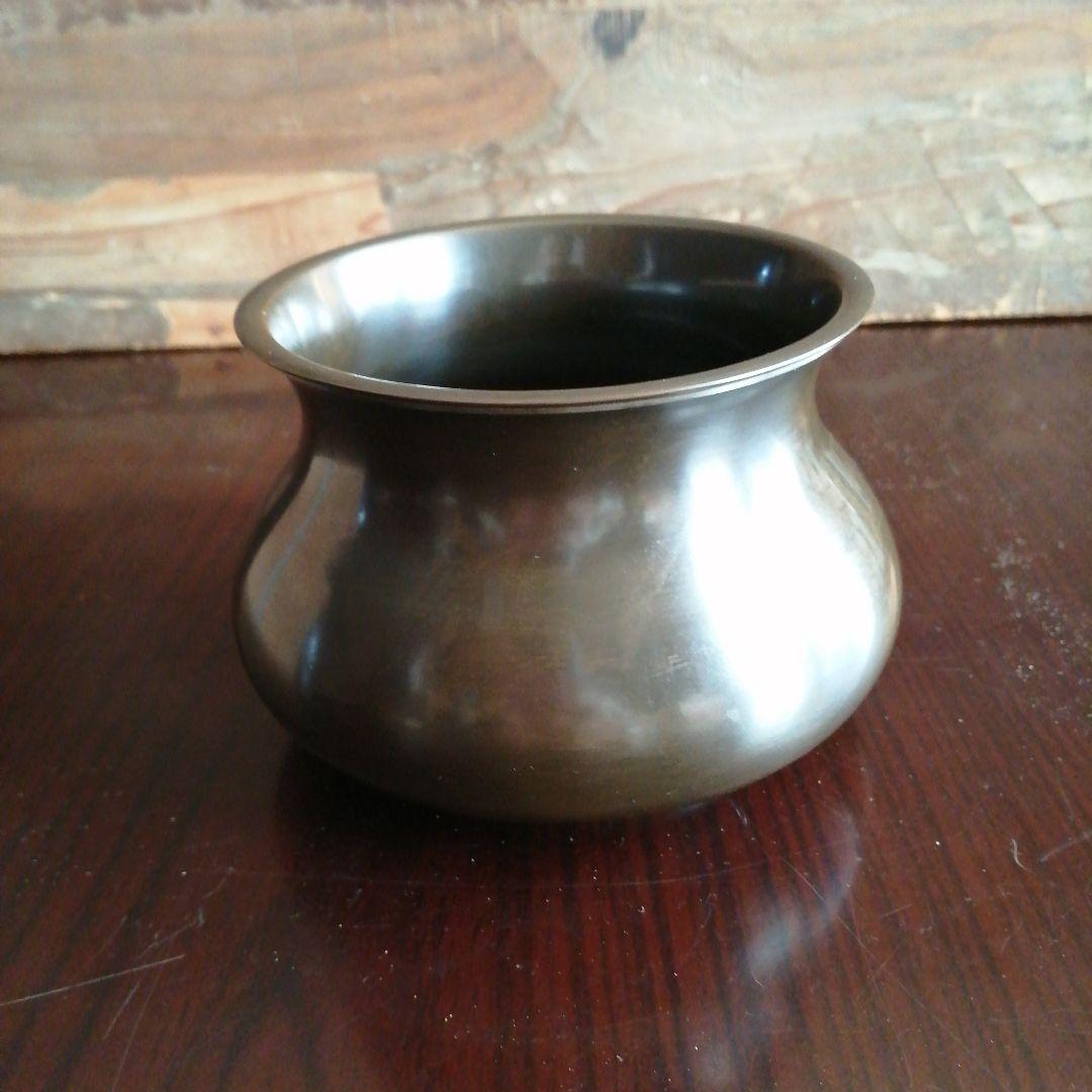 高岡銅器　八島望舟　砂張建水　13.8cm