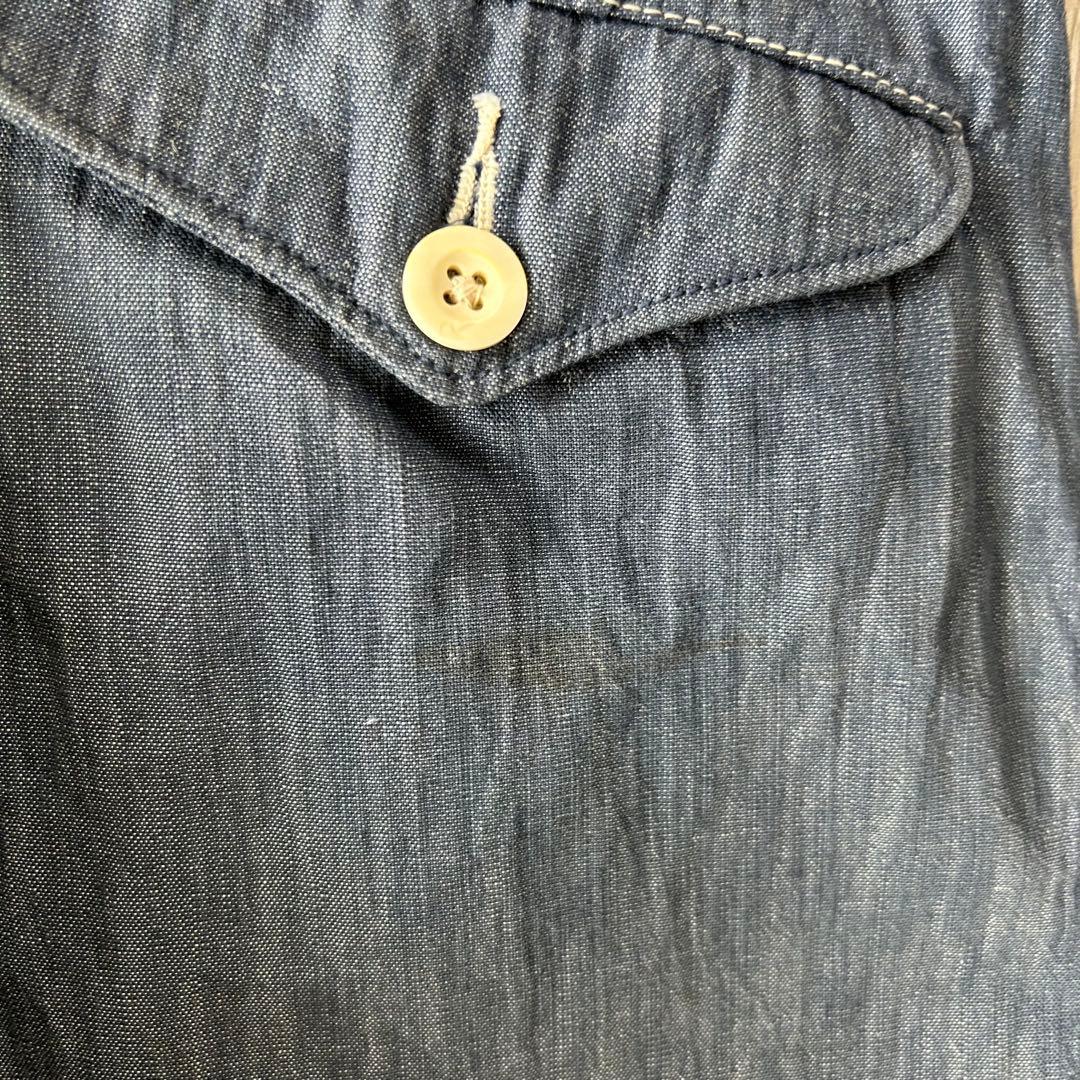 45rpm コットン リネン インディゴ チノパン30 シャンブレー アメカジ