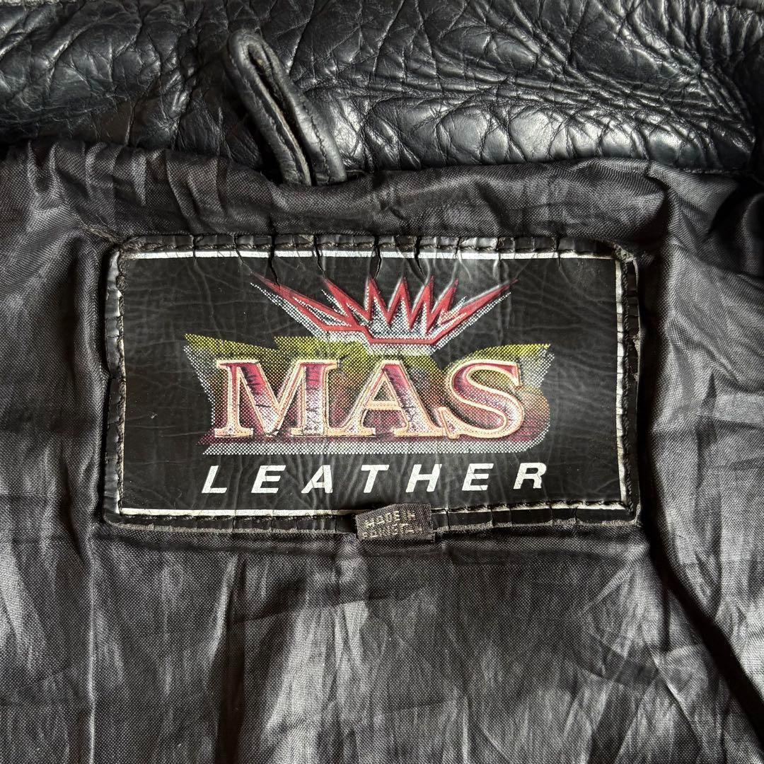 【90s vintage】ライダース　シングル　ファイアパターン　本革　古着