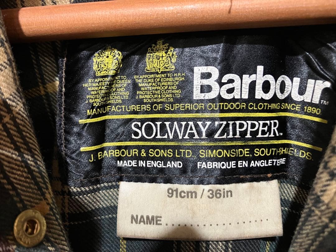 バブアー barbour ソルウェイジッパー solwayzipper