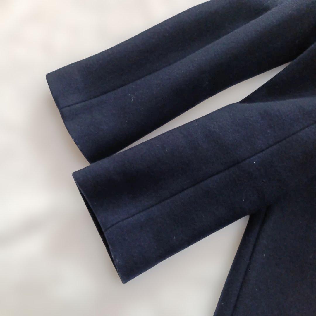 美品 haunt ハウント ウール カシミヤ チェスターコート 38 ネイビー