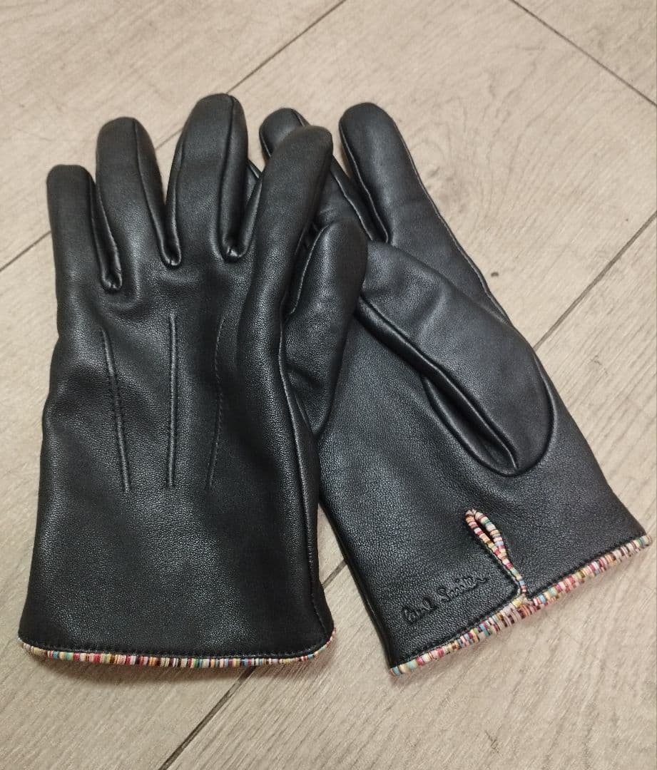 【美品】ポールスミス ラムレザー グローブ 手袋 ブラック　本革