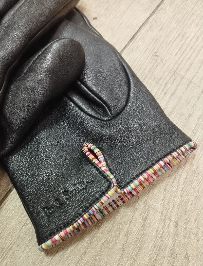 【美品】ポールスミス ラムレザー グローブ 手袋 ブラック　本革