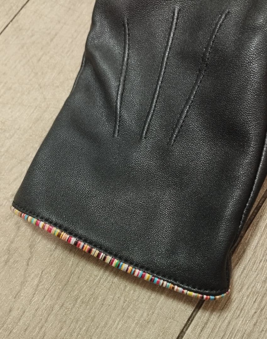 【美品】ポールスミス ラムレザー グローブ 手袋 ブラック　本革