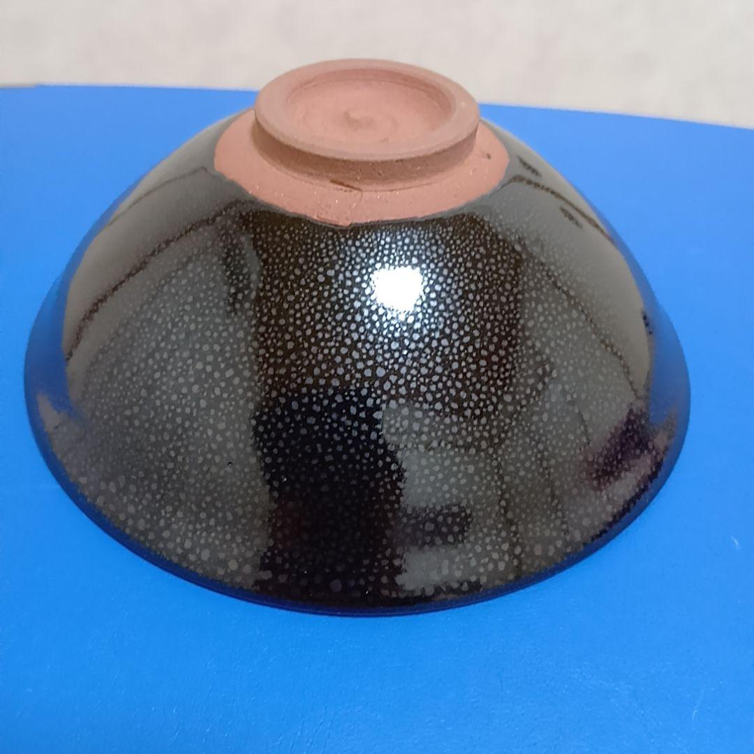 骨董品　新庄東山焼　油滴天目茶碗　五代 涌井弥瓶　 陶磁器　茶器　茶道具　茶碗