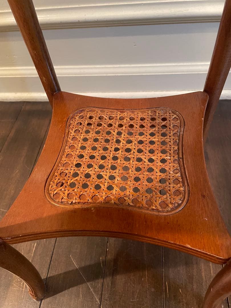 イタリア製　ヴィンテージ　花柄象嵌　サイドテーブル　カフェテーブル　花台　猫脚