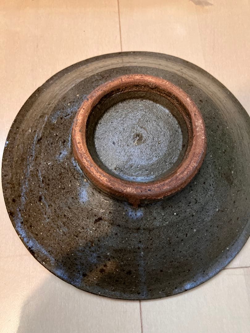 栗駒陣ヶ森焼 鈴木照雄作 中皿　民藝