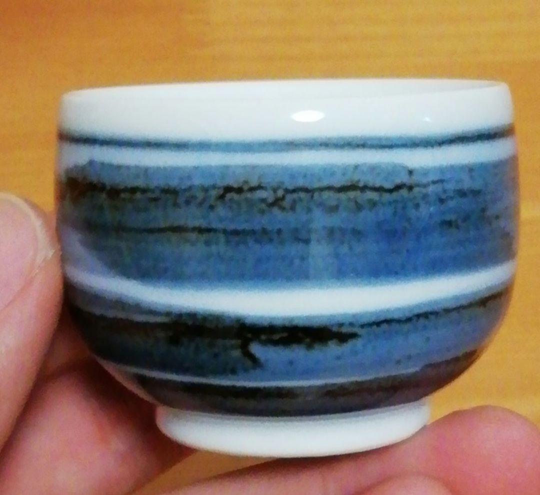 青木龍山作　染付　酒器　共箱　略歴付