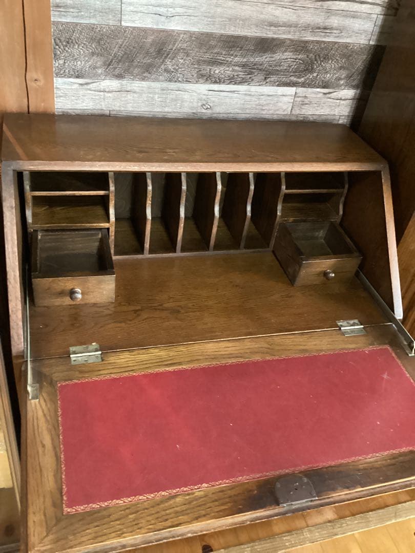 イギリスアンティーク　ライティングビューロー　デスク　キャビネット