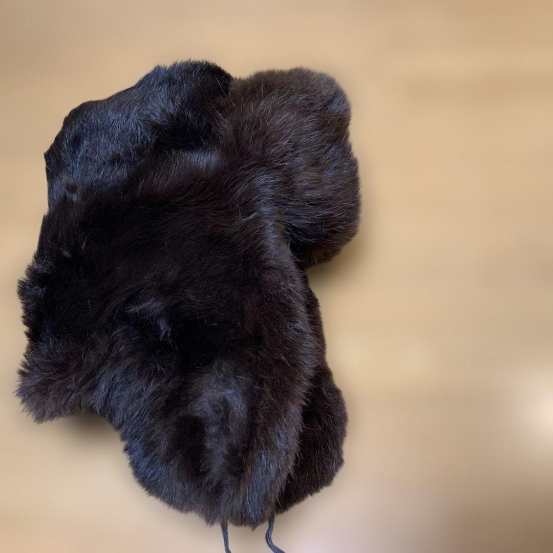 ソ連軍　ウシャンカ帽　リアルミンク