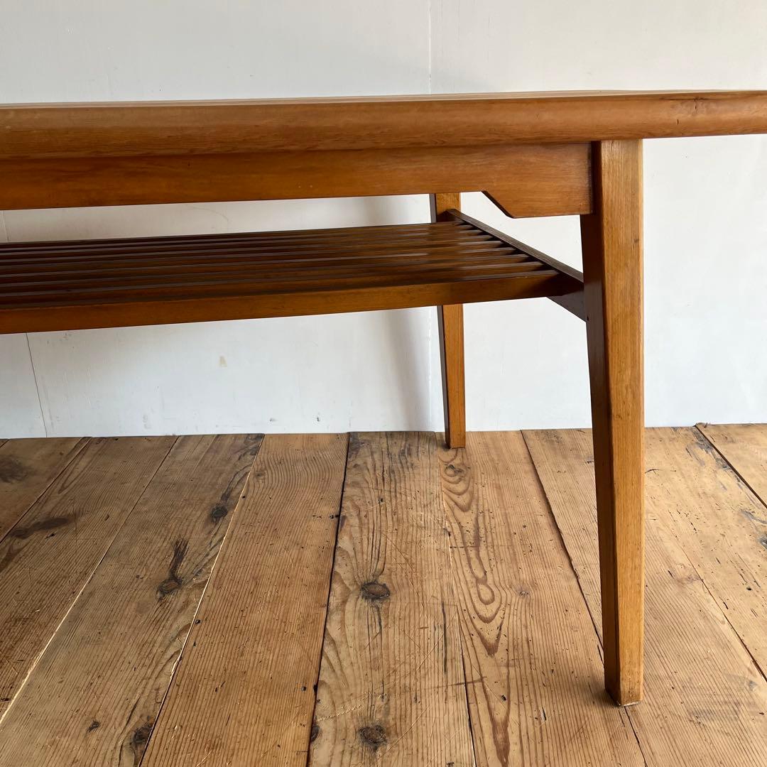 アンティーク テーブル オーク材 パイン材 机 4人掛け ナチュラル 無垢材
