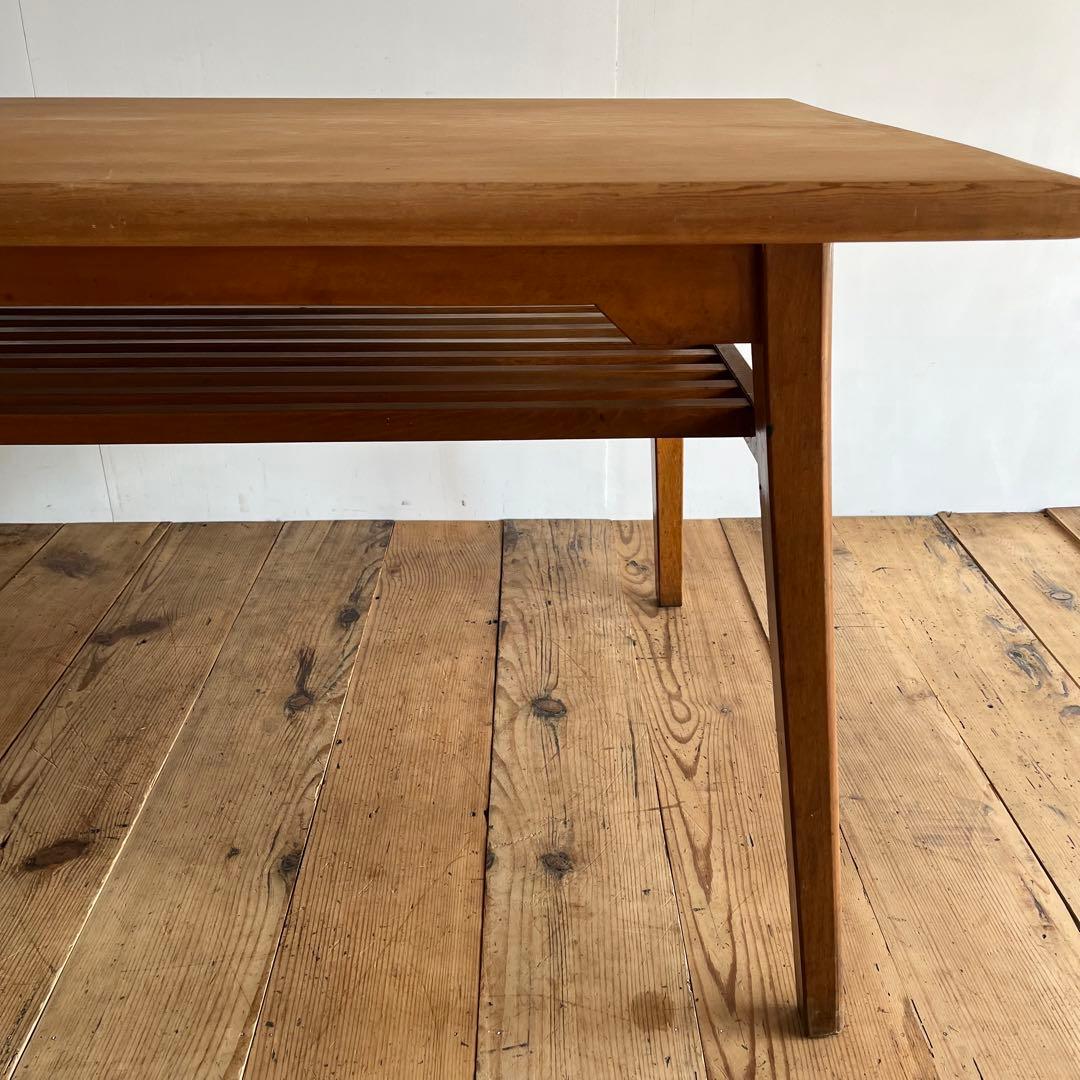 アンティーク テーブル オーク材 パイン材 机 4人掛け ナチュラル 無垢材