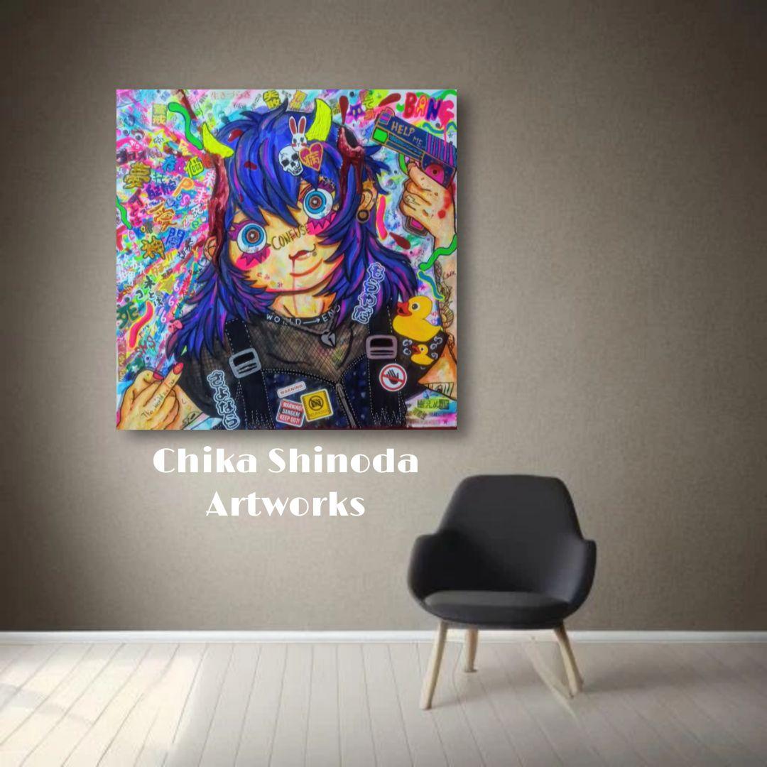 【一点物/手作り額入り】CONFUSE-混乱-S15号