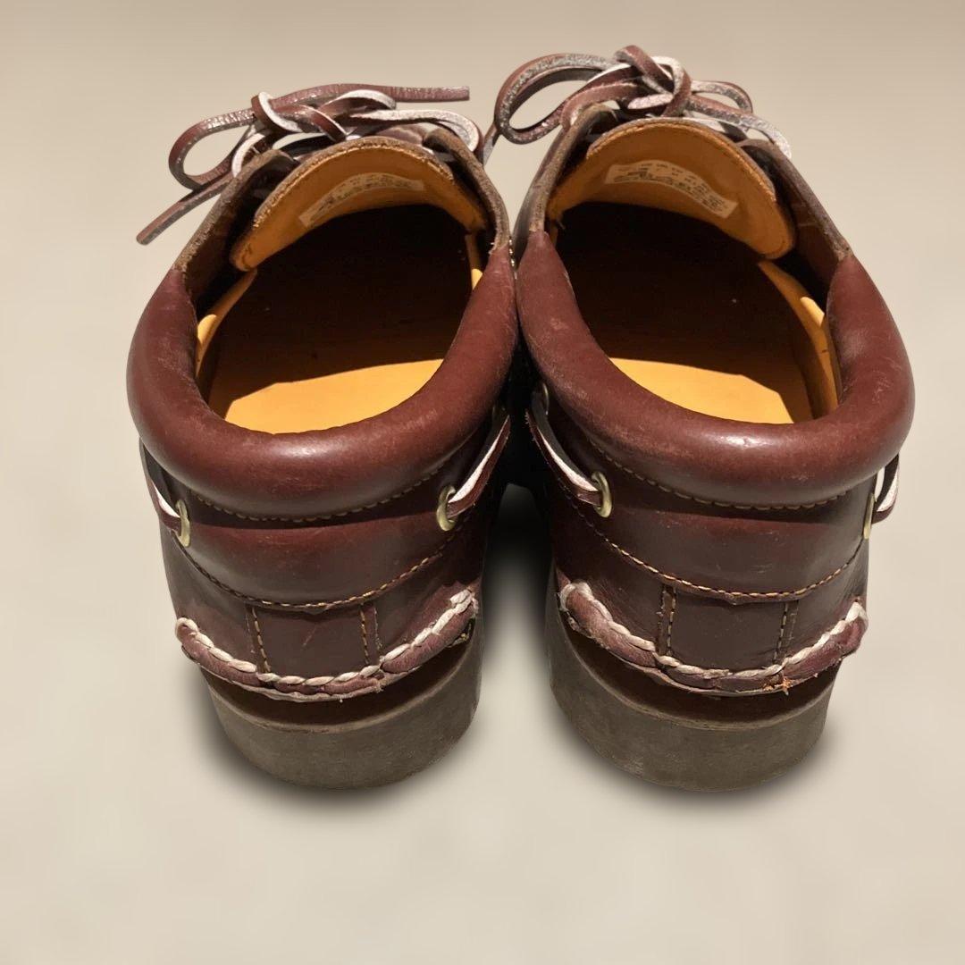 ティンバーランド　ダークブラウン レザー デッキシューズ