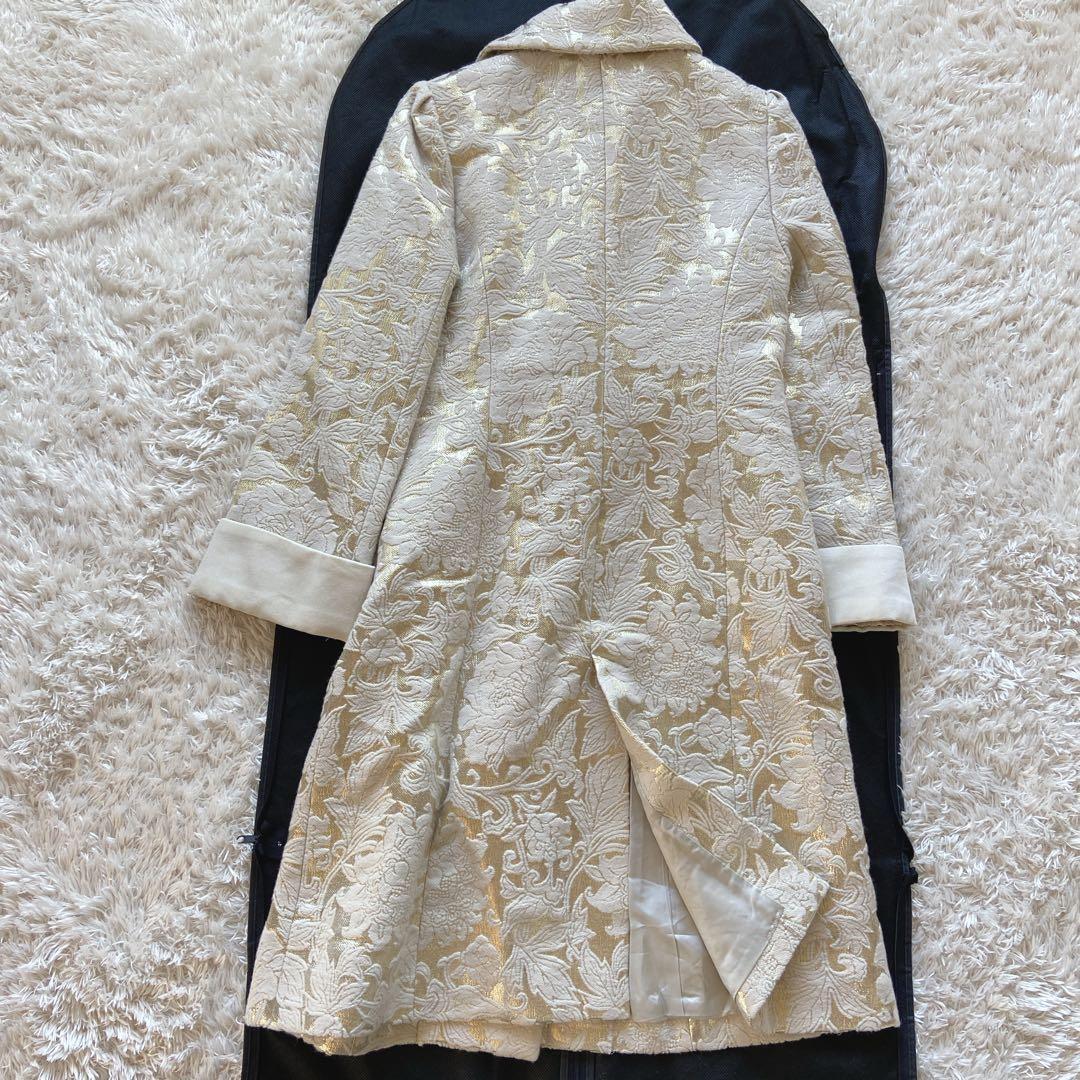 美品　ヴィヴィアンタム　ゴールド花柄コート　ジャガード　チャイナ　金　ロング　0
