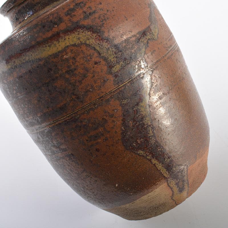 茶道具　瀬戸焼　古瀬戸　肩衝茶入　仕覆付　時代箱　M　R6265