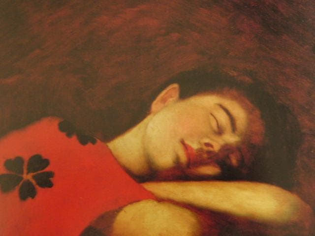 山本芳翠、眠れる女、希少な画集より、新品高級額・額装付