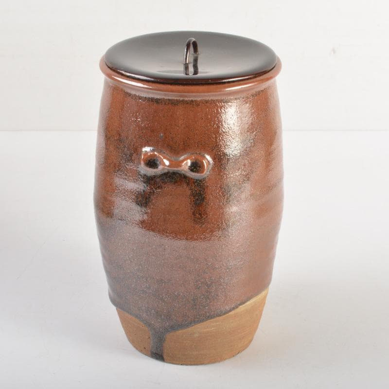 茶道具　瀬戸焼　古瀬戸　耳付　長水指　時代箱　C　6273