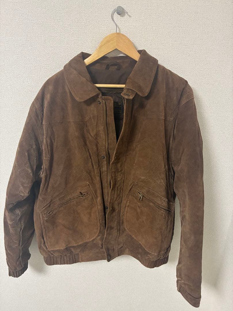 Eddie Bauer スエードジャケット ダウン ブラウン