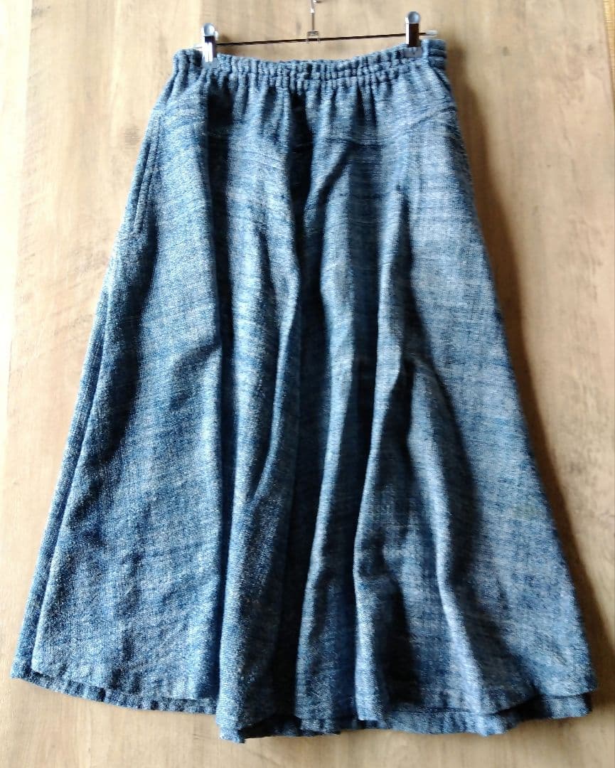 うさとの服　スカート　藍染　usaato