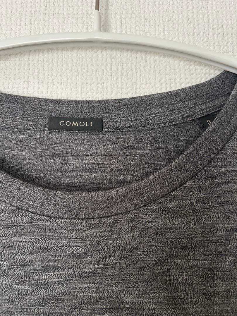 23ss COMOLI サマーウール天竺ノースリーブSIZE3 グレー