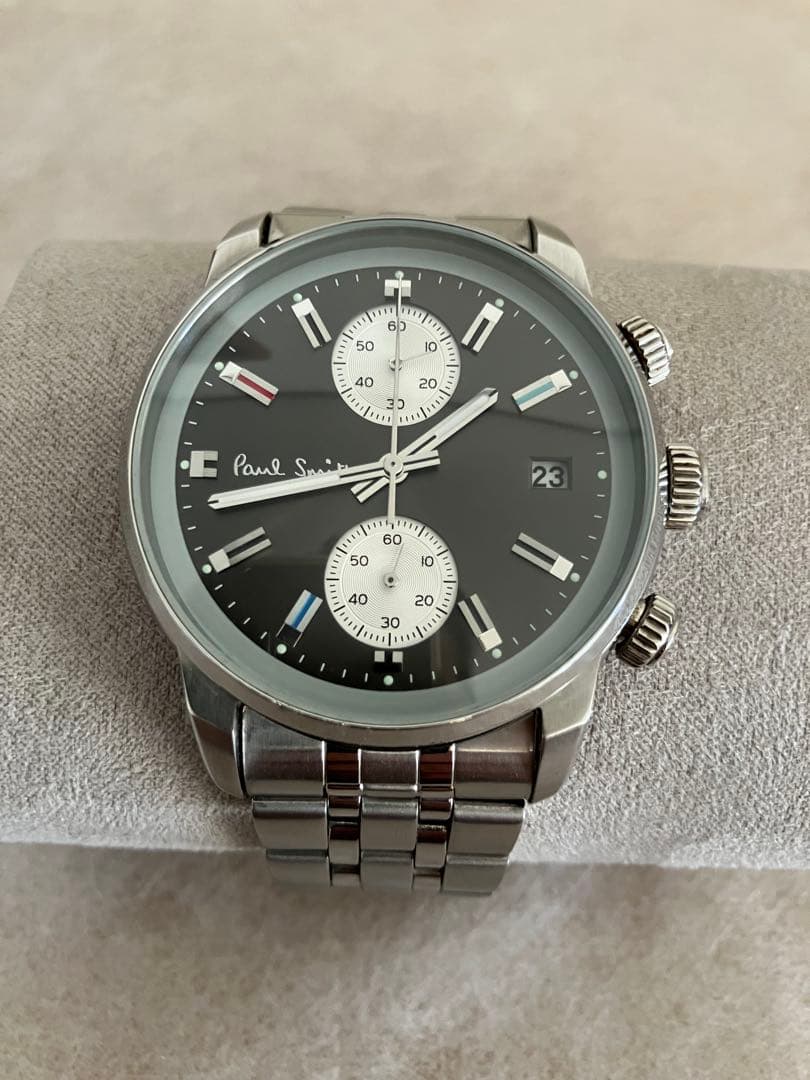 値下げ 稼働★Paul Smith クロノグラフ メンズ ＱＺ腕時計 電池新品