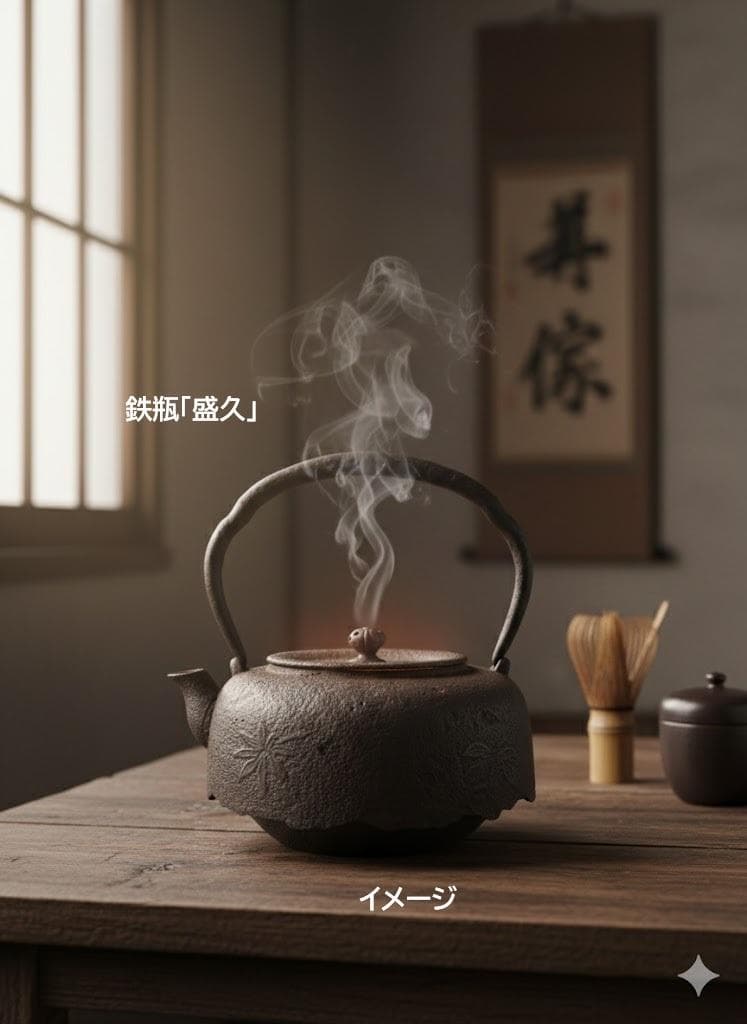 南部鉄瓶　鈴木盛久　楕円形