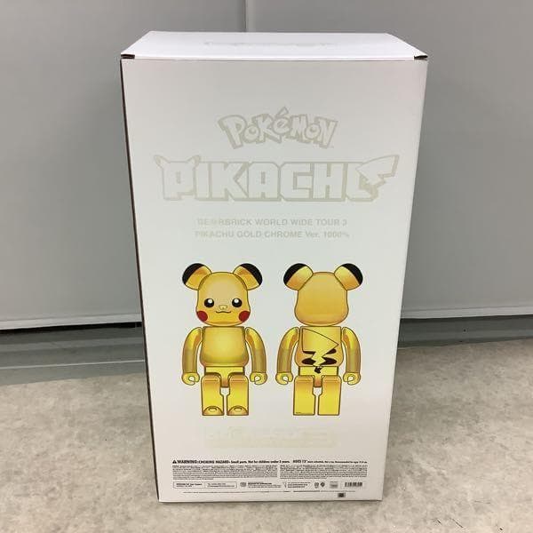 BE@RBRICK ベアブリック 1000％ ピカチュウ GOLD CHROME