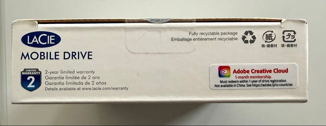 外付けハードディスク・ドライブ LACIE Mobile Drive 2TB USB-C
