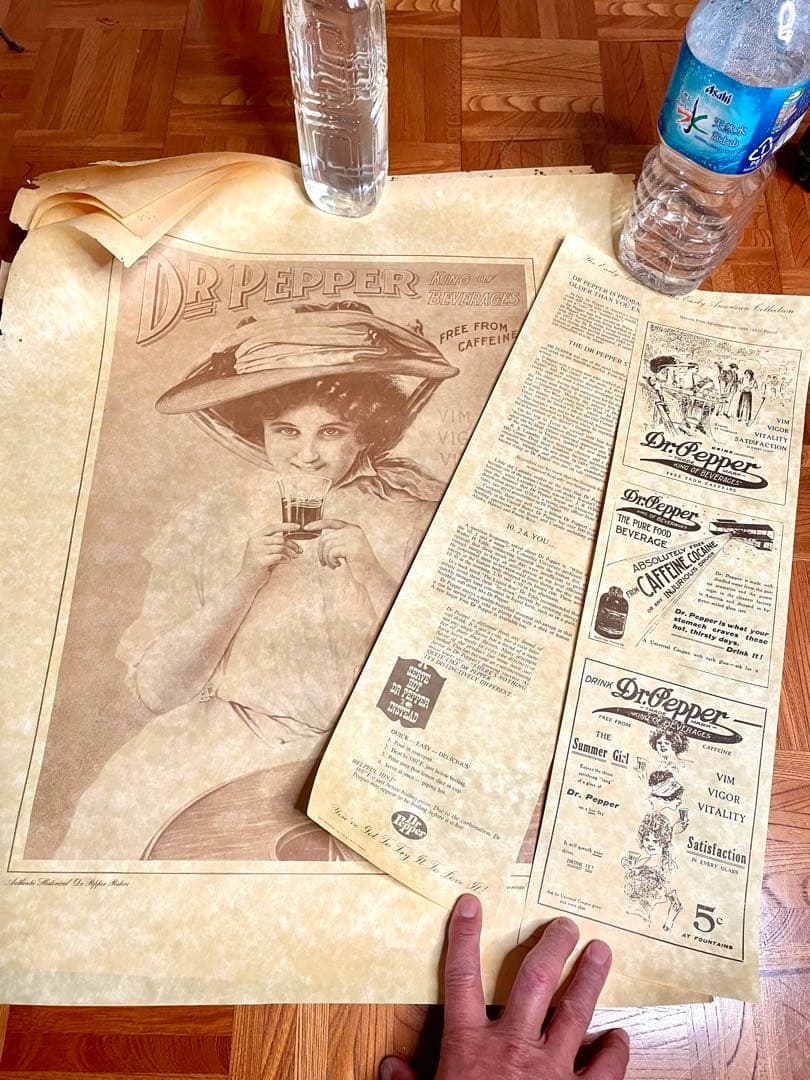 vintage antique Dr PEPPER ポスター6枚セット