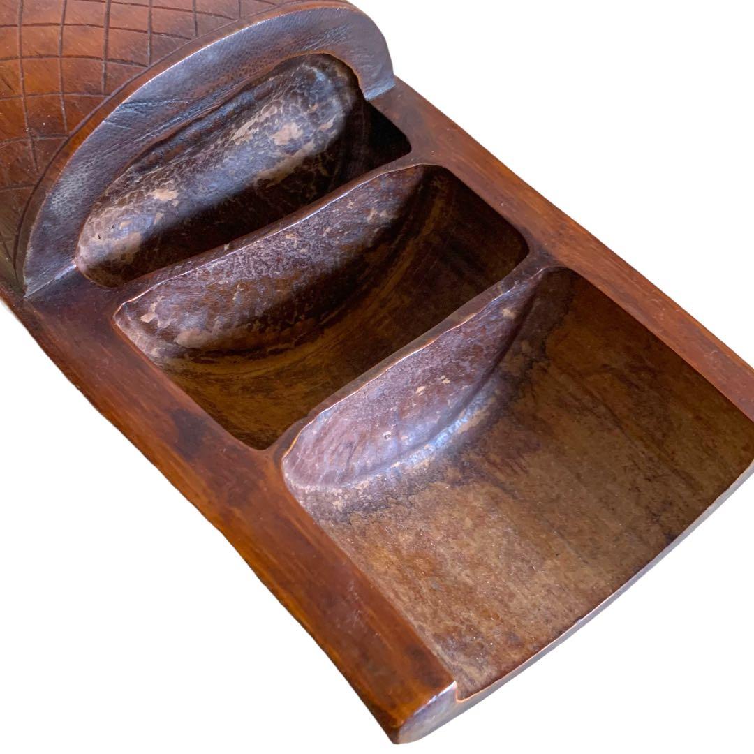 管理番号❀M169◻️⊶希少レア1点物⭐︎ 老子 木舟 竹 木彫り 漁師 大漁