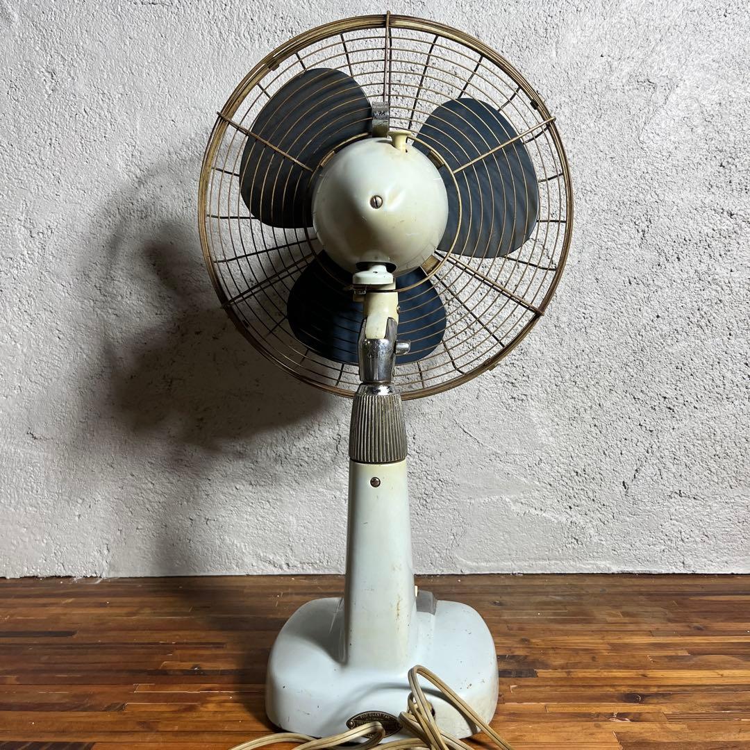 ☆超レア☆可動品☆富士電機☆ビンテージ扇風機☆タイマー付☆レトロ☆水色☆