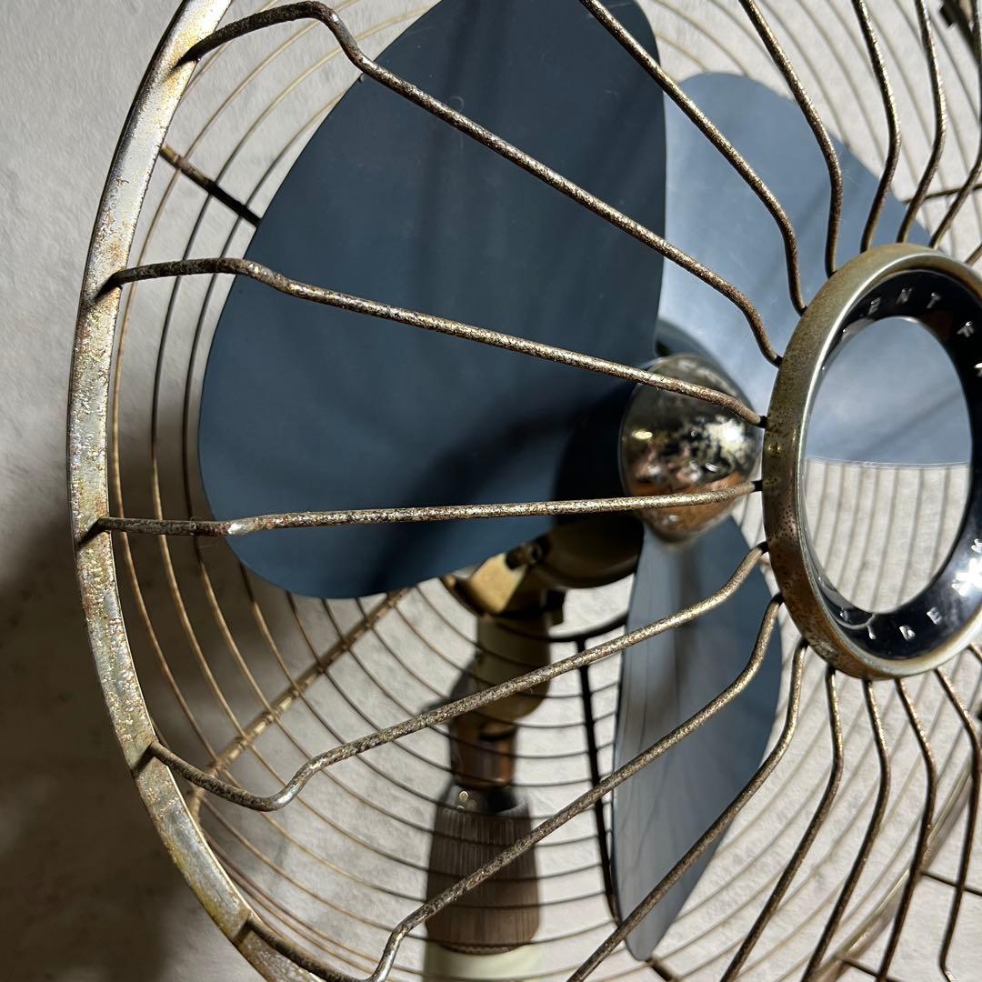 ☆超レア☆可動品☆富士電機☆ビンテージ扇風機☆タイマー付☆レトロ☆水色☆