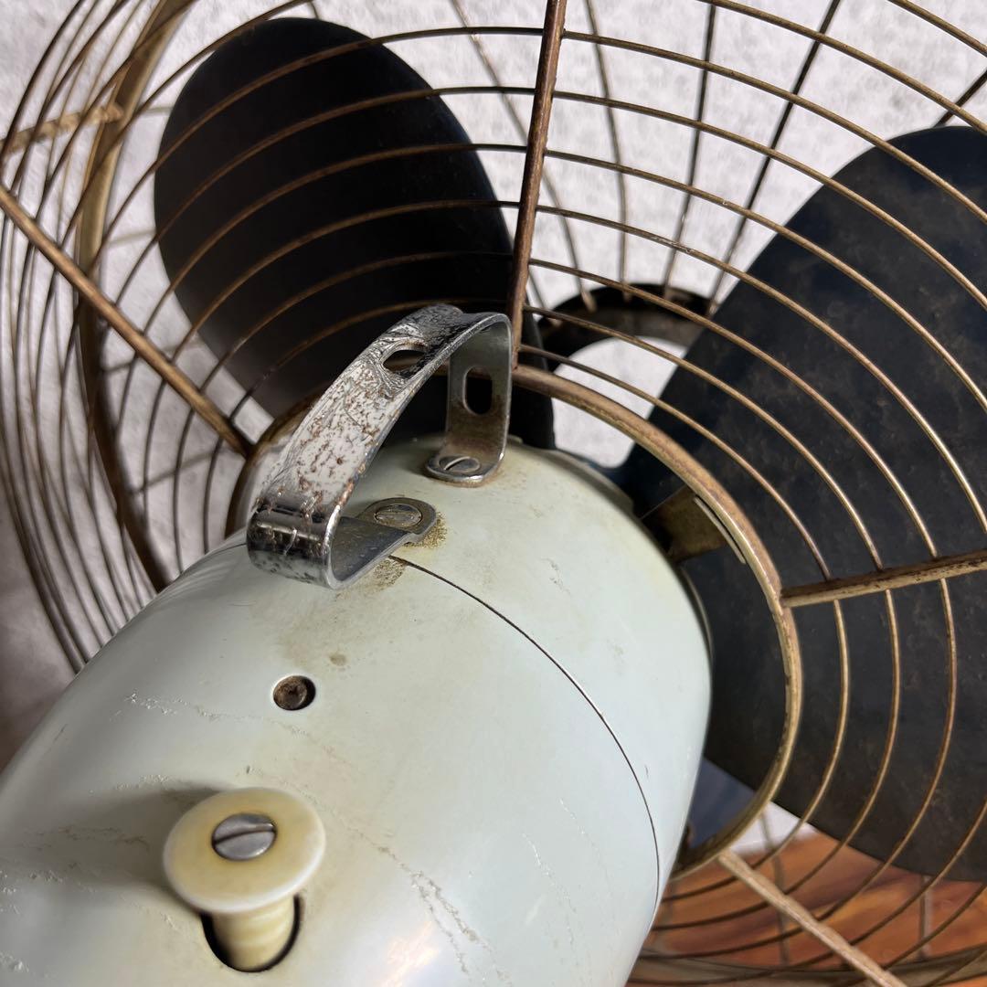 ☆超レア☆可動品☆富士電機☆ビンテージ扇風機☆タイマー付☆レトロ☆水色☆