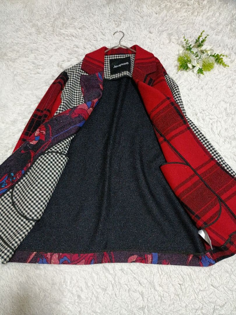 デシグアル/Desigual/ロングコート/ジャケット/46/2XL/希少/花柄