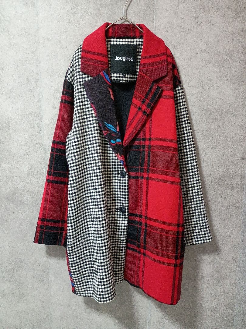 デシグアル/Desigual/ロングコート/ジャケット/46/2XL/希少/花柄