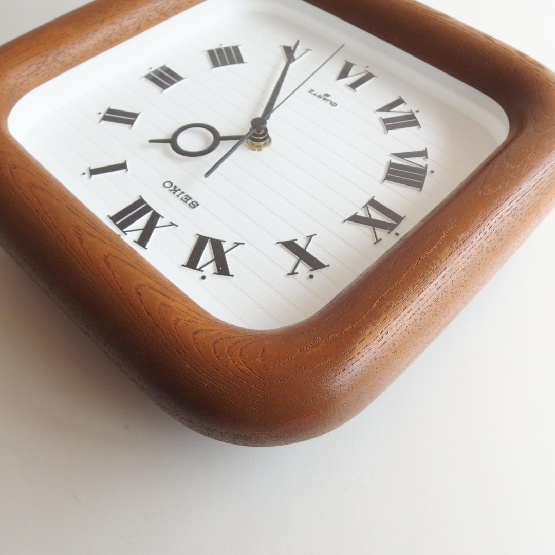 SEIKO 掛け時計 ウッドフレーム 70s