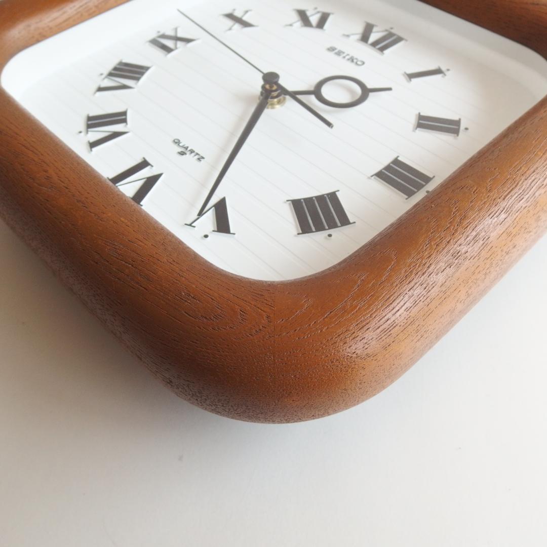 SEIKO 掛け時計 ウッドフレーム 70s