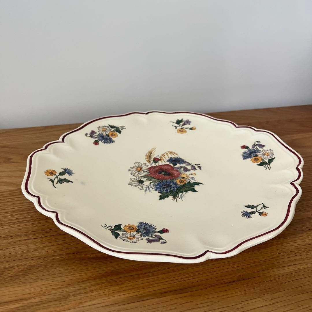 レア✨ フランス アンティーク サルグミンヌ 花リム アグレスト プレート 皿