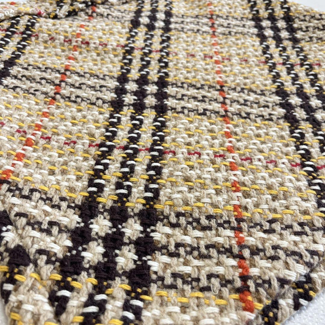BURBERRY LONDON ツイード　スカート　フリンジ　カシミヤ混　40