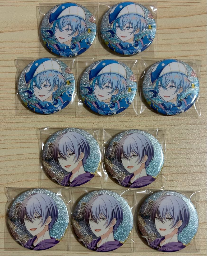 青柳冬弥 グリッター缶バッジ 45b 46b